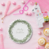 Op maat ontworpen rozemarijnkrans papieren bordje (Feest)