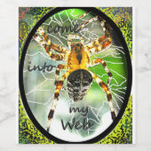 Op maat ontworpen Spider web wijn fles label Etiket (Enkel label)