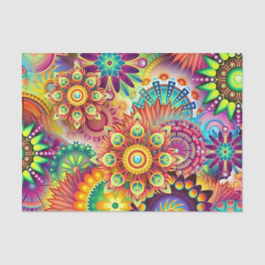 Op maat ontworpen tissue papier kleurrijk (decopau (Voorkant)