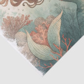 Op maat ontworpen tissuepapier MEERJUFFER (Detail)