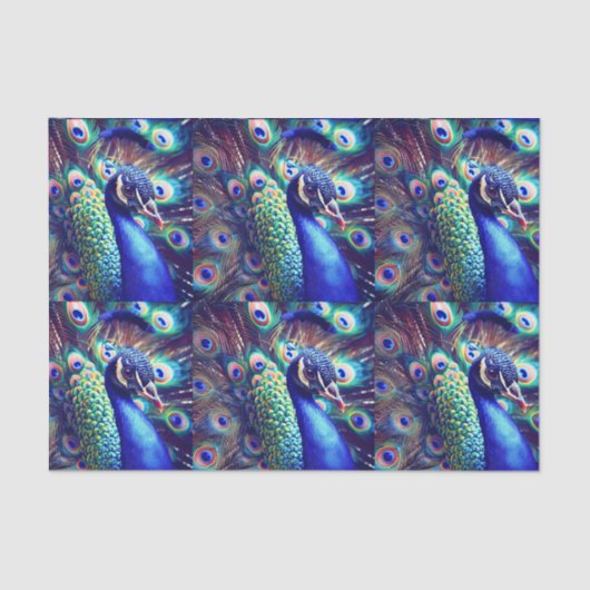 Op maat ontworpen tissuepapier Peacock (decopauge) (Voorkant)