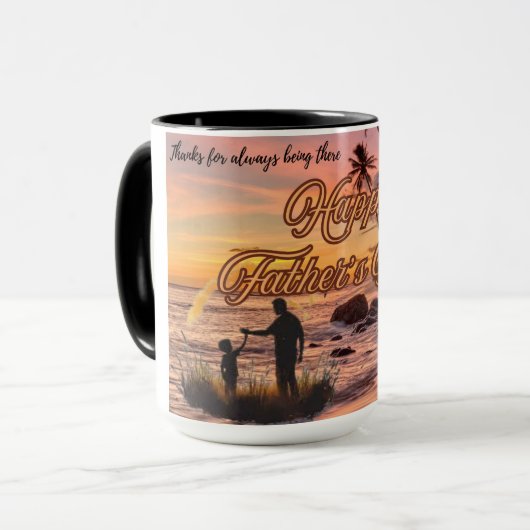 Op maat ontworpen Vaderdag-Mok Mok (Voorkant links)