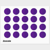 Op maat ronde sticker – effen en ruis paarse split (Vel)