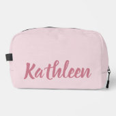 Op maat roze bruidsmeisje make-uptas cadeau voor h toilettasje (Voorkant)