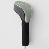 Op maat sagegroen effen golfheadcover (Schuin)