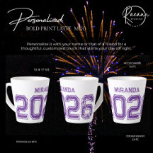 Op maat te maken 2026 Bold Print Keramische Latte