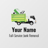 Op maat te maken afvalverwijderingsbedrijf raamsticker (Vel)