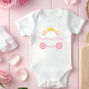 Op maat te maken ontwerp voor een prinsessenkoets romper