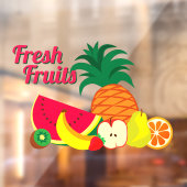 Op maat te maken vers fruit winkel markt bedrijf raamsticker (Vel 2)
