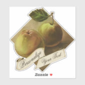 Op maat te maken vintage fruit kruidenierswinkel a sticker (Vel)