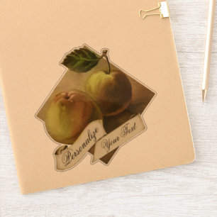 Op maat te maken vintage fruit kruidenierswinkel a sticker