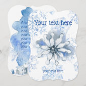 Op maat te maken Winter Blauwe Kaart (Voorkant / Achterkant)