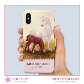 Op maat te maken wit paard met veulen Case-Mate iPhone case