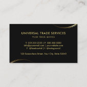 Op maat te maken zwart en goud professioneel bedri visitekaartje (Achterkant)