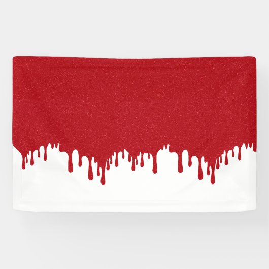 Op maat Tomaten Rood Drip Gloss Banner (Horizontaal)