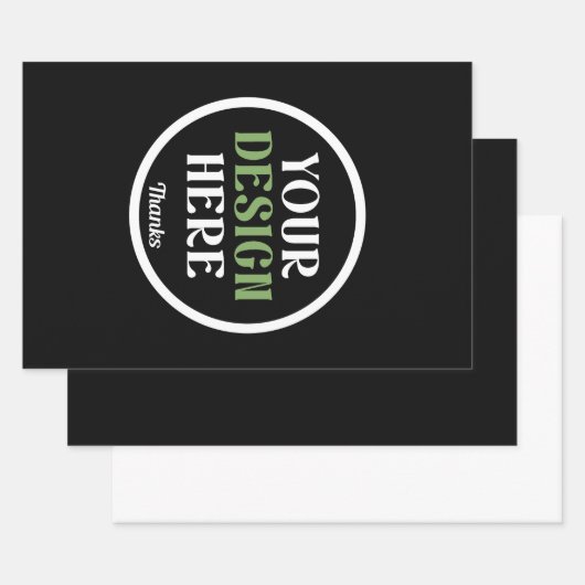 Op maat, uniek, strak & minimalistisch inpakpapier vel (Set)