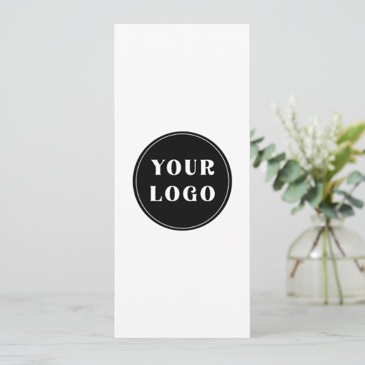 Op maat, uniek, strak & minimalistisch programmakaart (Staand voorkant)