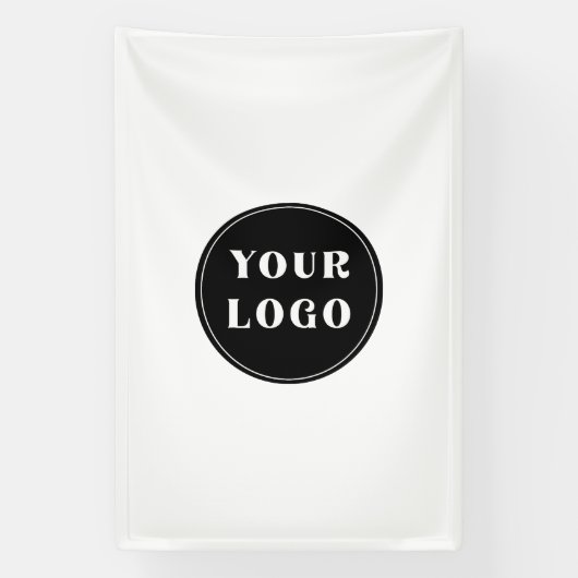 op maat, uniek, strak & minimalistisch spandoek (Verticaal)