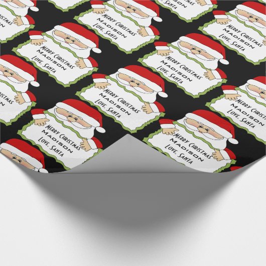 Op maat van de kerstman cadeaupapier (Hoek)