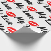 op maat van mijn liefde en kussen cadeaupapier (Hoek)