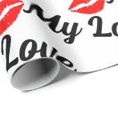 op maat van mijn liefde en kussen cadeaupapier (Rol Hoek)