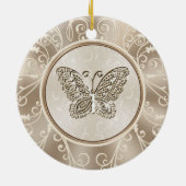 Op maat van ons eerste kerstfeest keramisch ornament (Achterkant)