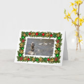 Op Maat Vliegen Vissen "Vismis" Kerstmis Kaart (Gele Bloem)