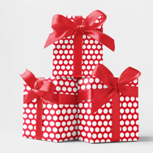 Op maat wit met polkadots cadeaupapier