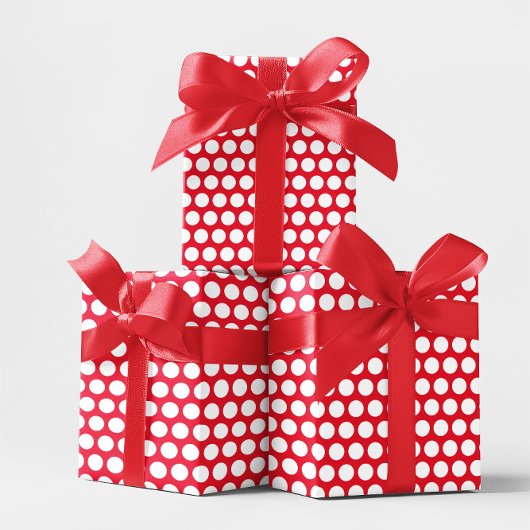 Op maat wit met polkadots cadeaupapier