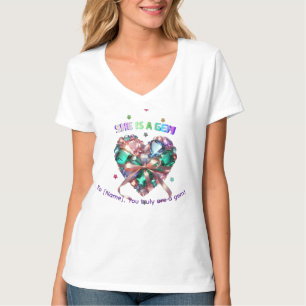 Op Maat Ze Is Een Edelsteen Hart Edelsteen Cadeau T-shirt