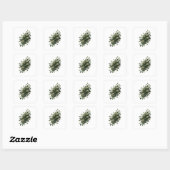 Op maat zilver GROENE BLADEREN Sticker Kunst (Vel)