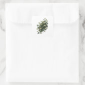 Op maat zilver GROENE BLADEREN Sticker Kunst (Tas)