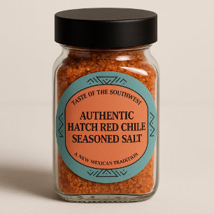Op maat Zuidwesten Authentieke Hatch Rode Chile Kr Ronde Sticker