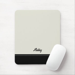 Op maat zwart beige gepersonaliseerd preppy stijlv muismat
