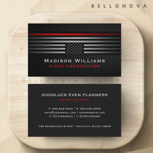 Op maat zwart grijs rood de vlag van de VS van Ame Visitekaartje