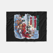 Op Mallard op Gadwall Kerst Grappig Eend Jagen Fleece Deken (Voorkant (Horizontaal))