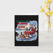 Op Mallard Op Gadwall Kerst Grappig Eend Jagen Kaart (Gele Bloem)