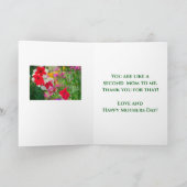 "OP MIJN ANDERE MOM"/HAPPY MOEDERDAG/FLORAL KAART (Binnen)