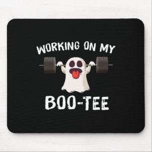 Op mijn Boo T-shirt Halloween Dead Lift Ghost Gym Muismat