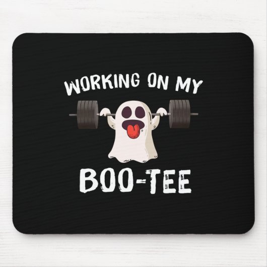 Op mijn Boo T-shirt Halloween Dead Lift Ghost Gym Muismat (Voorkant)
