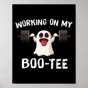 Op mijn Boo T-shirt Halloween Dead Lift Ghost Gym  Poster