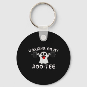 Op Mijn Boo Tee Halloween Geest Workout Gym Sleutelhanger