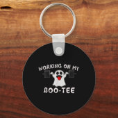 Op Mijn Boo Tee Halloween Geest Workout Gym Sleutelhanger (Voorkant)