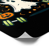 Op mijn Booty Funny Booty Halloween Ghost Workout Poster (Hoek)