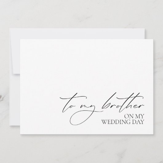 "Op mijn broer": Kaart voor het schoonmaken van de (Voorkant)