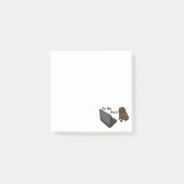 Op Mijn Computer Grappige Computer Bruine Kat Meme Post-it® Notes (Voorkant)