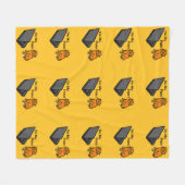 Op Mijn Computer Grappige Computer Oranje Kat Meme Fleece Deken (Voorkant (Horizontaal))