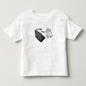 Op Mijn Computer Grappige Computer Witte Kat Meme Kinder Shirts (Voorkant)
