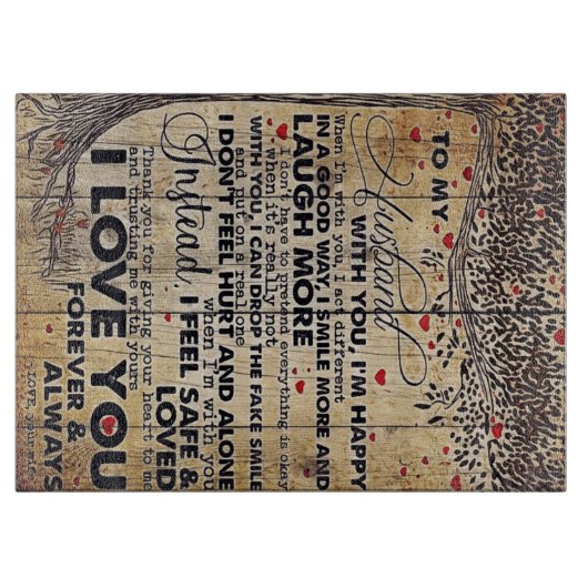 Op mijn debetkaart | Liefde brief aan hem | Snijplank (Voorkant)