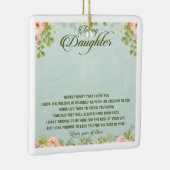 Op mijn dochter keramisch ornament (Rechts)